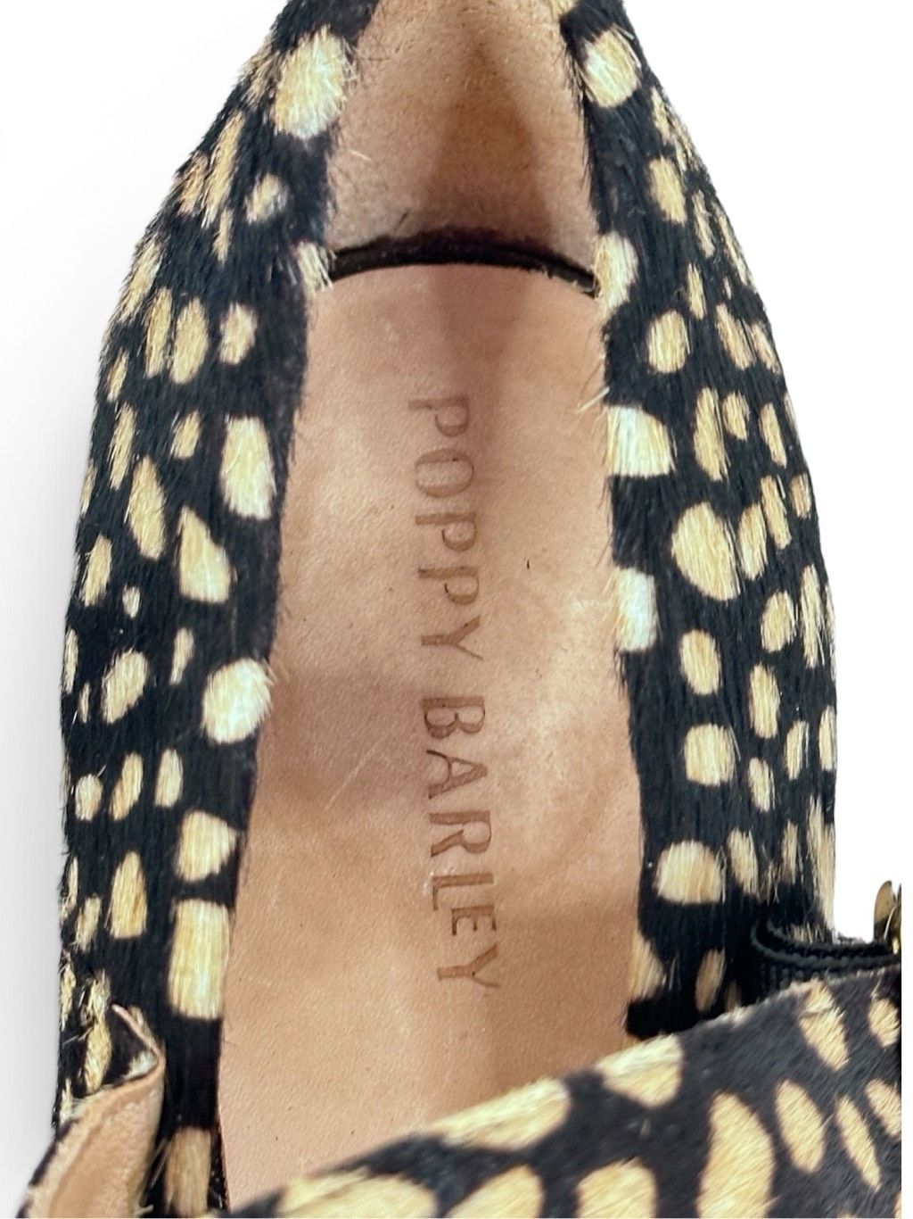 Poppy Barley Calf Hair Mary Jane Block Heel Pumps Spotted Leather 9.5 — image 7 of 8